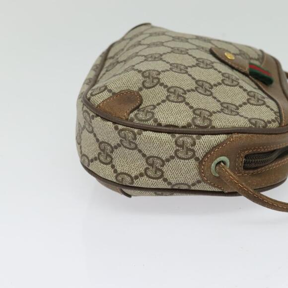 GUCCI GG Supreme Web Sherry Line Bag Pvc Beige Gold 89 02 066 - Picture 5 of 16